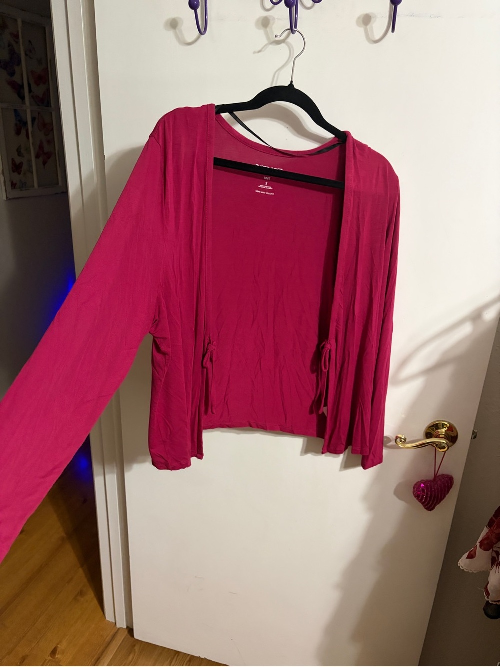 🥳 2 Torrid Raspberry Open-Front Tie-Waist Cardigan - Picture 8 of 8